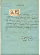 Delcampe - 1884. Hungary, Zemun. Debt Settlement Paper With 15+4kr Revenue Stamps. - Steuermarken
