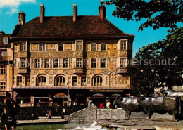 Delcampe - Muenchen Bayern Rindermarkt Brunnen Mit Ruffini Haus Historisches Gebaeude - München