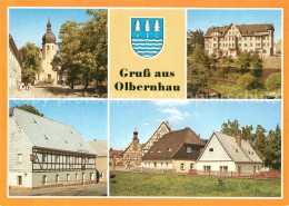 Delcampe - Olbernhau Erzgebirge Kirche Rathaus Gaststaette Wilder Mann Saigerhuette 16. Jhd - Olbernhau