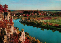 Delcampe - Bad Abbach Panorama Blick Ueber Die Donau Felsen Herbststimmung - Bad Abbach