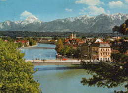 Delcampe - Österreich Villach Kärnten Draubrücke Mittagskogel Alpenpanorama Fluss #SBF637 - Villach