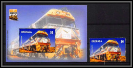 Delcampe - 81311a Grenada Grenade Mi N°727 + 5477 TB Neuf ** MNH Train Trains Locomotive Indian Pacific Inde India 2004 - Grenade (1974-...)