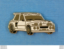 Delcampe - 1 PIN'S // ** RALLYE / RENAULT 5 MAXI TURBO / BLANCHE ** . (Locomobile) - Rallye