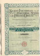 Delcampe - SOCIETE INDUSTRIELLE FORESTIERE ET MINIERE DU PROCHE - ORIENT - ANNEE 1924 - Mines