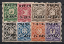 Delcampe - NIGER - 1921 - Taxe TT N°YT. 1 à 8 - Série Complète - Neuf* / MH VF - Nuevos