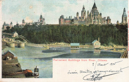 Delcampe - CANADA OTTAWA PARLIAMENT BUILDINGS FROM RIVER - Ohne Zuordnung