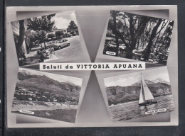 Delcampe - Cartolina Saluti Da Vittoria Apuana VEDUTINE IBD802 - Lucca