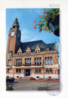 Delcampe - ROYE (80) - Hôtel De Ville En Brique Et Beffroi - CPM - Circulée 2001 - Roye