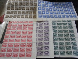 Delcampe - Czechoslovakia 1945 - Slovak Uprising - Pofis 403/407 Mi. 455/459  MNH  50 Sets In Blocks - Ungebraucht