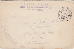 Delcampe - AUSTRIA  --   WW1  --  K. U. K. FELDPOST  297  -  Infanterie Regiment  -  Hoch - Und  Deutschmeister N  -  BRIEF  - 1917 - 1914-18
