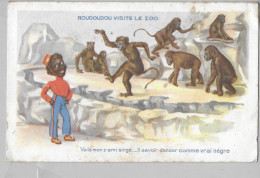 Delcampe - SINGES - Roudoudou Visite Le Zoo - Commentaire Raciste -Illustrateur Guinot -Ed. Grands Magasins De La Samaritaine - Monos