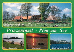 Delcampe - Ploen See Niedersaechsisches Bauernhaus Schafe Badestrand Abendstimmung Schloss - Ploen