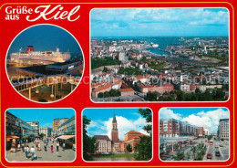 Delcampe - KIEL  CITY Stadtpanorama Hafen Faehre Fussgaengerzone Kirche Innenstadt - Kiel