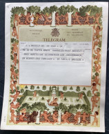 Delcampe - Belgique – Télégramme Illustré A.14 (V.) – Angelots / Enfants – Mariage – Hasselt – 1956 - Telegrammi