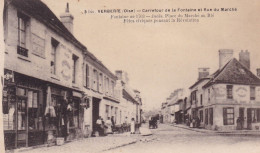 Delcampe - VERBERIE -60- Carrefour De La Fontaine Et Rue Du Marché - 02-10-26 - Verberie