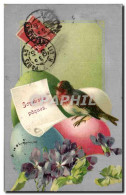 Delcampe - CPA Fantaisie Hirondelle Joyeuses Paques Easter - Ostern