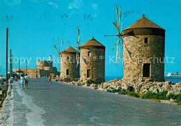 Delcampe - Rhodes Rhodos Greece Windmuehlen - Griechenland