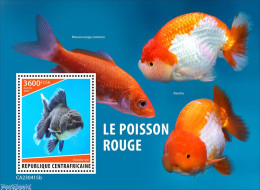 Delcampe - Central Africa 2023 Goldfish, Mint NH, Nature - Fish - Fische