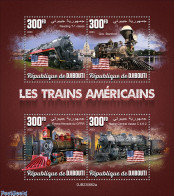 Delcampe - Djibouti 2023 American Trains, Mint NH, Transport - Railways - Trenes