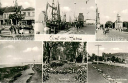 Delcampe - Husum  Nordfriesland Tine Hafen Gross Strasse Steindeich Schlosspark Herzog Adol - Husum