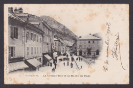 Delcampe - FRANCE, Postcard, Morez, The Grande-Rue And The Roche Au Dade - Morez