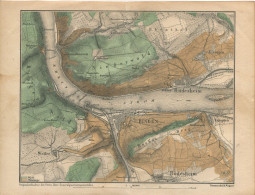 Delcampe - 50.226groß) Bingen Und Rüdesheim Mit Rheingau Von 1872 - Documenti Storici
