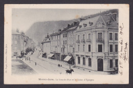 Delcampe - FRANCE, Postcard, Morez, La Grande-Rue Et La Caisse D'Epargne - Morez