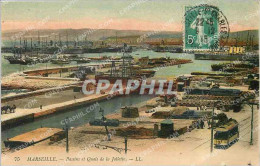 Delcampe - CPA Marseille Bassins Et Quais De La Joliette Tramway Bateaux - Joliette, Hafenzone