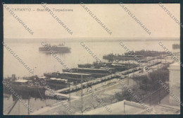 Delcampe - Taranto Città Stazione Torpediniere Cartolina MV5484 - Taranto
