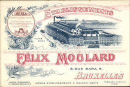 Delcampe - Lithographie Brüssel, Fabrik Felix Moulard, 6 Rue Bara, La Milanaise - Brüssel (Stadt)