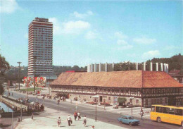 Delcampe - SUHL Thueringen Waffenmuseum Fachwerkgebaeude Hotel-Suhl Wandbild Bus Fluss Inne - Suhl