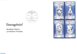 Delcampe - Germany, DDR 1989 Porcelain 4v [+] (32.5x55mm), First Day Cover, Art - Art & Antique Objects - Ceramics - Briefe U. Dokumente