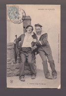 Delcampe - Marins En Bordée - Premier Coup De Tangage - Héliotypie Dugas & Cie Nantes - Circulée - Humour