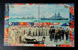 Delcampe - A Block Of Four Postage Stamps Issued By The Marshall Islands In 1995 To Mark The 50th Anniversary Of The End Of World W - Marshall
