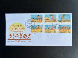 Delcampe - TOKELAU 1987 FDC OLYMPIC SPORTS 02-12-1987 - Tokelau