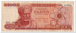 Delcampe - GREECE,100 DRACHMAI,1967,P.196b,FINE - Grèce