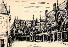 Delcampe - Hospices De BEAUNE L'hotel Dieu Cour D'honneur 2 (scan Recto Verso)nono0105 - Beaune