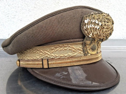 Delcampe - Berretto Visiera E.I. Uff.le Bersaglieri Anni '70/80 Originale Completo Tg.59-60 - Casques & Coiffures