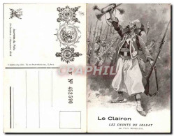 Delcampe - CPA Fantaisie Militaria Le Clairon Les Chants Du Soldat Paul Deroulede - Humor