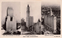 Delcampe - ETATS UNIS - New York - Skyscrapers - New York Telephone CO. Building - Woolwort - Andere Monumente & Gebäude