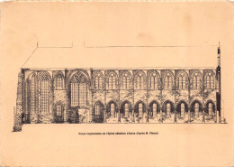 Delcampe - Abbaye D'Aulne – Coupe Longitudinale De L'Eglise Abbatiale - Thuin