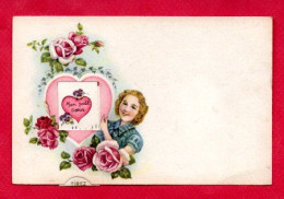 Delcampe - CPA à "tirette ""mon Petit Coeur Attend ....Soldat "jeune Fille,roses Voir Scan - A Systèmes