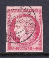 Delcampe - FRENCH COLONIES — SCOTT 23 — 1873 80c ROSE CERES — USED — SAIGON CDS — SCV $140 - Otros & Sin Clasificación