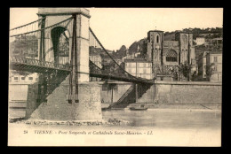 Delcampe - 38 -VIENNE - PONT SUSPENDU ET CATHEDRALE ST-MAURICE - Vienne