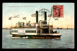 Delcampe - ETATS-UNIS - SAN DIEGO - FERRY BETWEEN CORONADO - San Diego