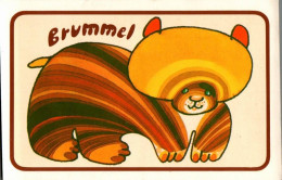 Delcampe - 7861 - Abziehbild Schiebebild Brummel Bär - Planet Verlag DDR Grafik - Geburtstag