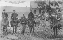 Delcampe - DONCHERY  -- Les CASERNES - GROUPE De SOUS-OFFICIERS Du 28e DRAGONS - Other & Unclassified