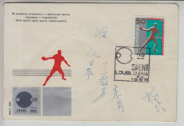 Delcampe - China Autographs Zheng Minzhi, Li Li, 28 SPENT Ljubljana 1965. World TT Table Tennis Championship Tischtennis Ping Pong - Sportivo