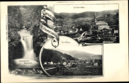 Delcampe - CPA Geroldsau Lichtental Bade Bade Im Stadtkreis Bade Württemberg, Kirche, Geroldsauer Wasserfall - Sonstige & Ohne Zuordnung