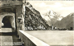Delcampe - Axenstrasse Flueelen Bristenstock Ungelaufen Ca. 1955 - Sonstige & Ohne Zuordnung